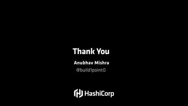 Thank You
Anubhav Mishra
@build1point0
