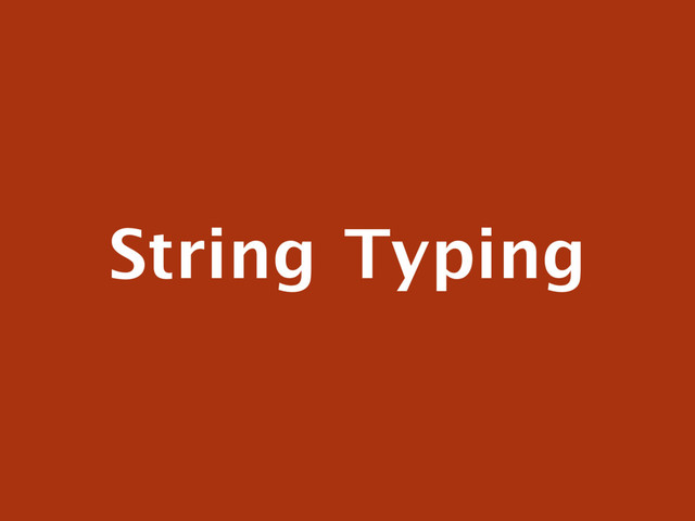 String Typing
