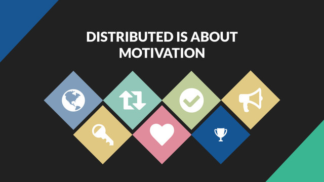 DISTRIBUTED IS ABOUT
MOTIVATION
