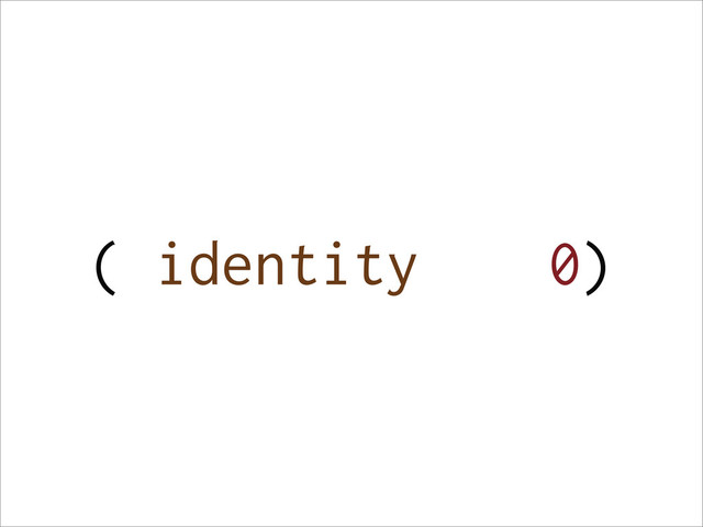 ( 0)
identity
