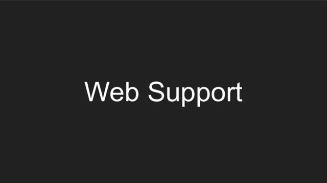 Web Support
