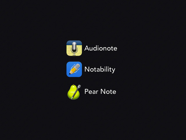 Audionote
Notability
Pear Note
