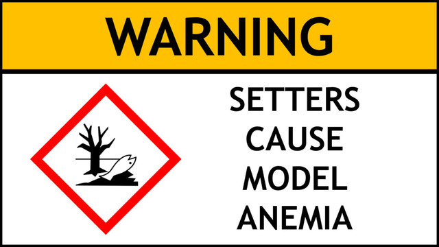WARNING
SETTERS
CAUSE
MODEL
ANEMIA
