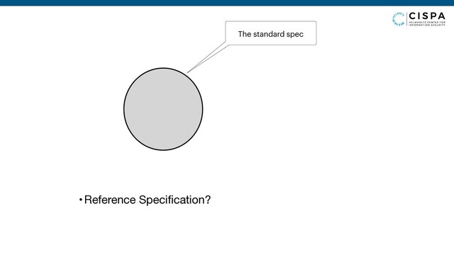 The standard spec
•Reference Specification?
