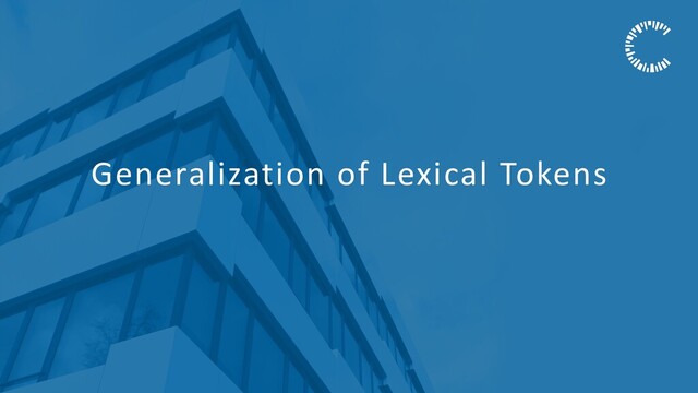 Generalization of Lexical Tokens
