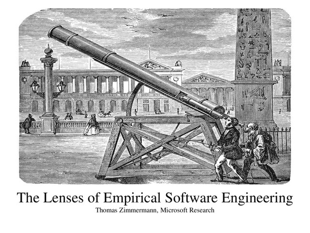 © Microsoft Corporation
The Lenses of Empirical Software Engineering
Thomas Zimmermann, Microsoft Research
