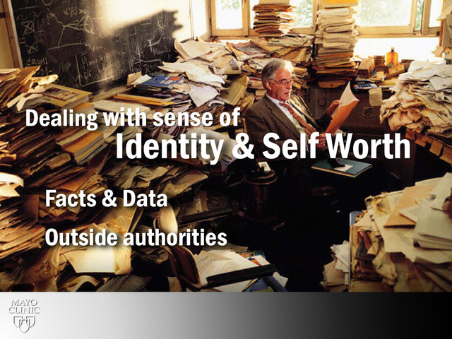 49
Facts & Data
Identity & Self Worth
Dealing with sense of
Outside authorities
