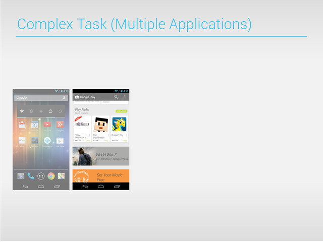 Complex Task (Multiple Applications)
