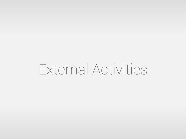 External Activities
