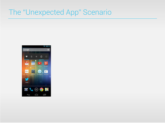 The “Unexpected App” Scenario
