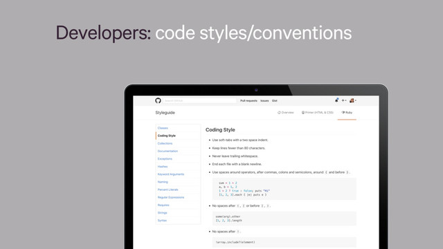 Developers: code styles/conventions
