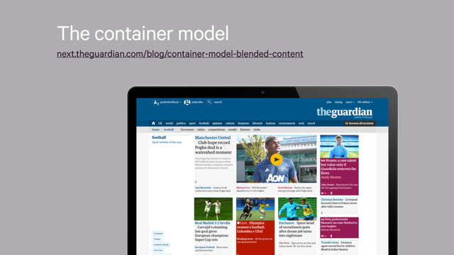 The container model
next.theguardian.com/blog/container-model-blended-content
