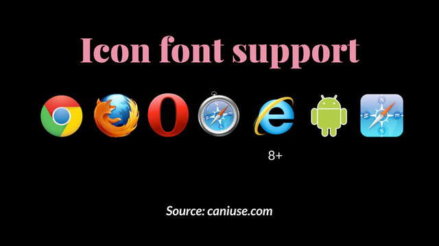 Source: caniuse.com
Icon font support
8+
