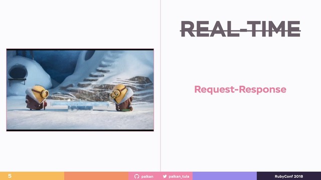 palkan_tula
palkan RubyConf 2018
5
Request-Response
REAL-TIME
