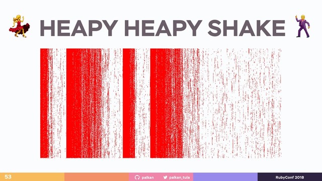 palkan_tula
palkan RubyConf 2018
 HEAPY HEAPY SHAKE 
53
