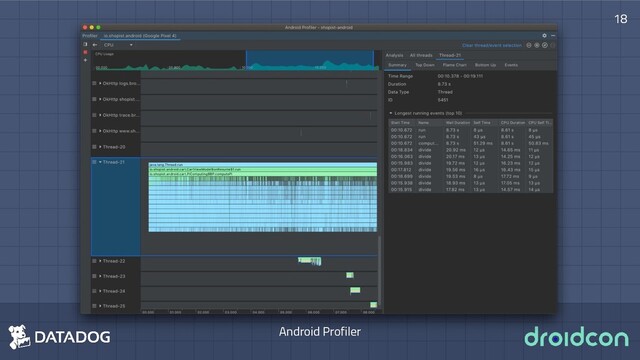 18
Android Profiler
