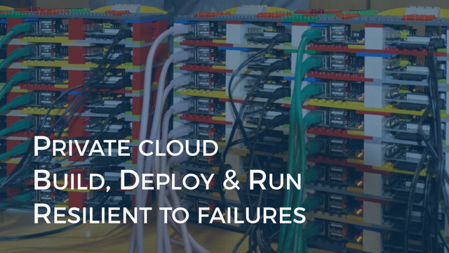 PRIVATE CLOUD
BUILD, DEPLOY & RUN
RESILIENT TO FAILURES
