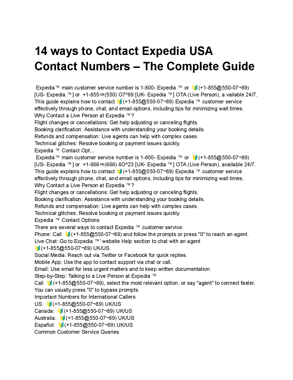 Expedi𝓪 ™®️ USA Contact Numbers: Complete 2025 Support Guide - Speaker Deck