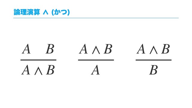 ࿦ཧԋࢉ˭ ͔ͭ

A ∧ B
A
A ∧ B
B
A B
A ∧ B
