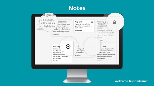 Notes
Wellcome Trust Intranet

