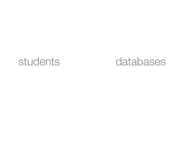 students databases
