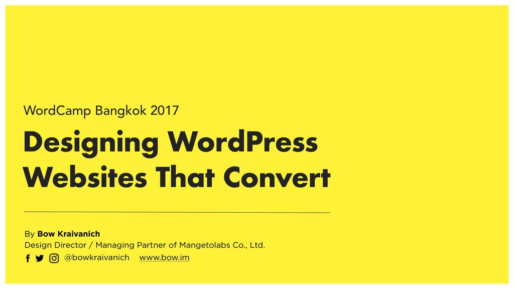 Designing WordPress Websites that convert - Speaker Deck