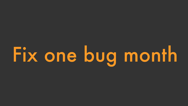 Fix one bug month
