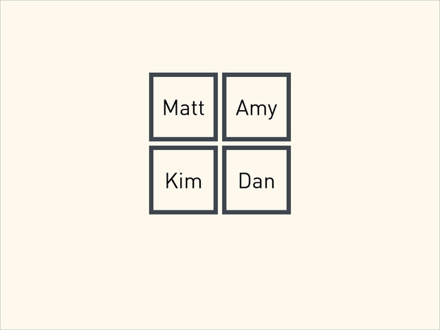 Matt Amy
Kim Dan
