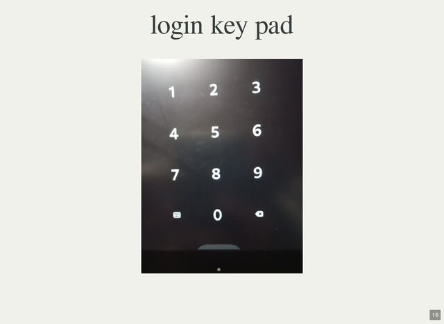login key pad
16
