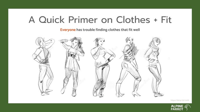 Everyone has trouble finding clothes that fit well
A Quick Primer on Clothes + Fit
https://bit.ly/2JcVvkN
