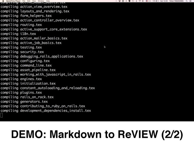 DEMO: Markdown to ReVIEW (2/2)
