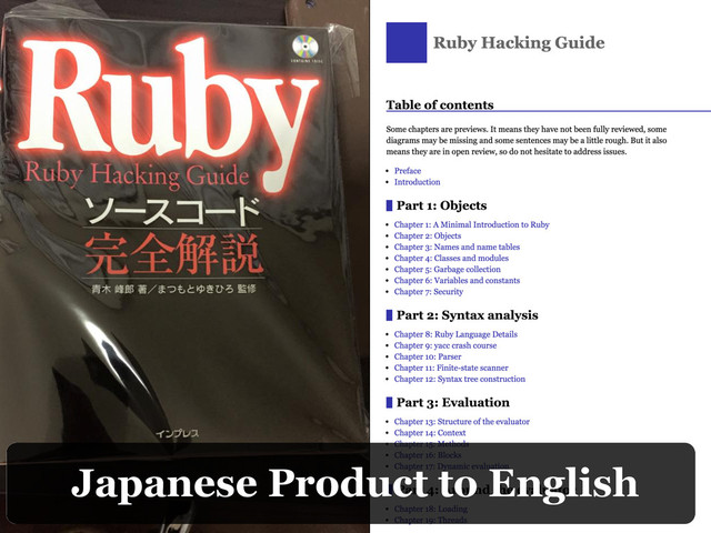 Japanese Product to English
