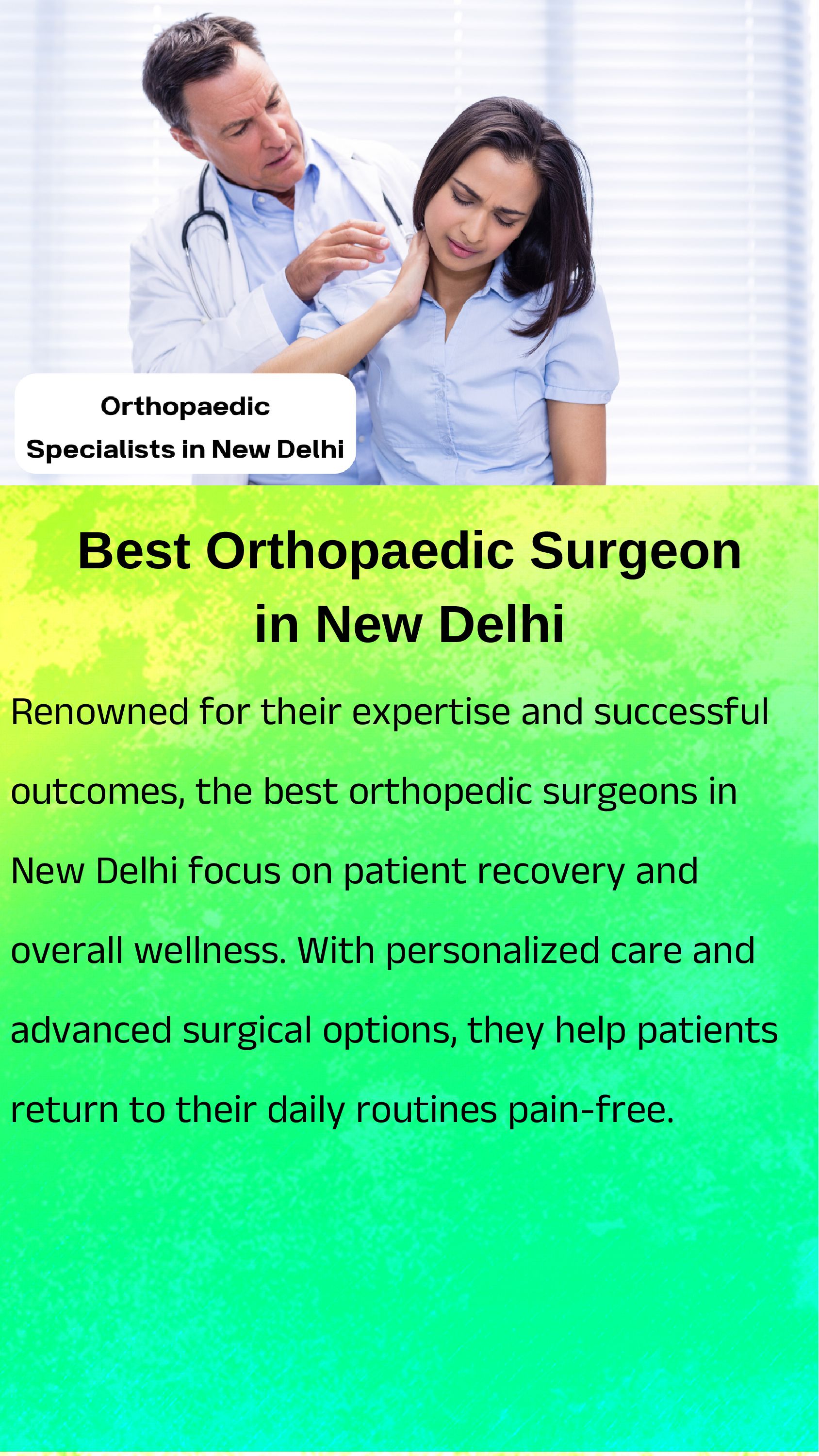 Comprehensive Orthopedic Care In New Delhi Speaker Deck