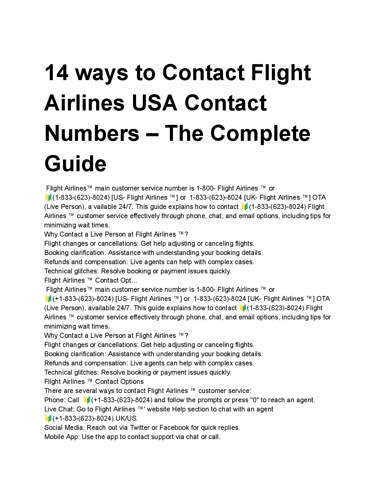 Air Canada®️ USA Contact Numbers: Complete 2025 Future Guide - Speaker Deck