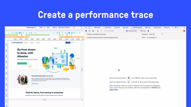 Create a performance trace
