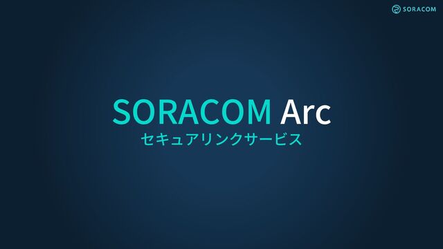 SORACOM Arc
セキュアリンクサービス
