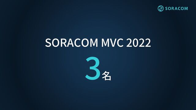 SORACOM MVC 2022
3
名
