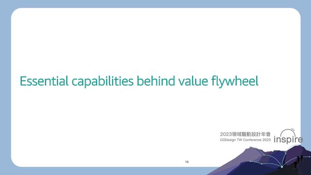 Essential capabilities behind value flywheel
19
