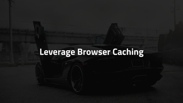 Leverage Browser Caching
