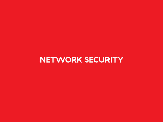 NETWORK SECURITY
