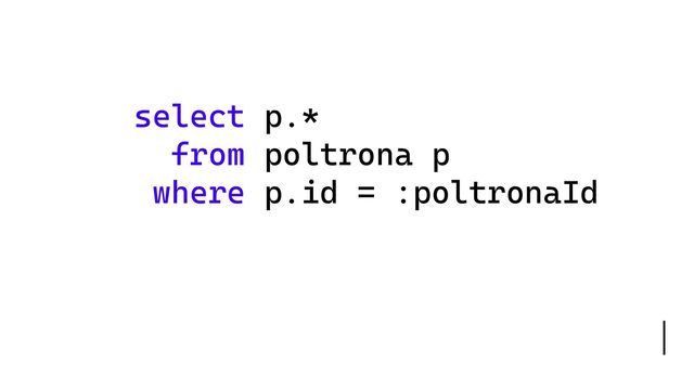select p.*
from poltrona p
where p.id = :poltronaId
for update
