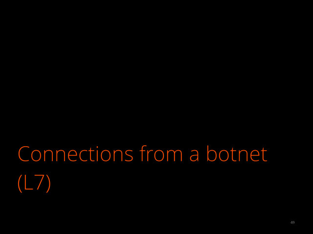 Connections from a botnet
(L7)
49

