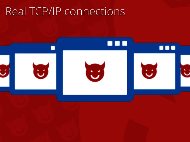 50
Real TCP/IP connections
