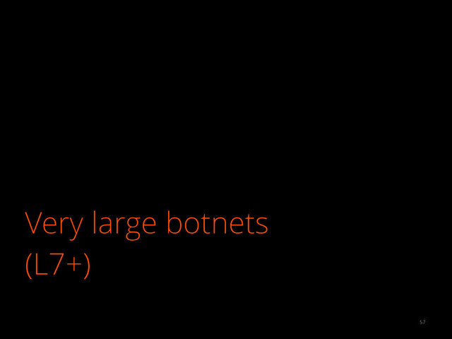 Very large botnets
(L7+)
57
