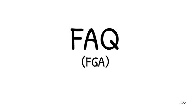 FAQ
(FGA)
222
