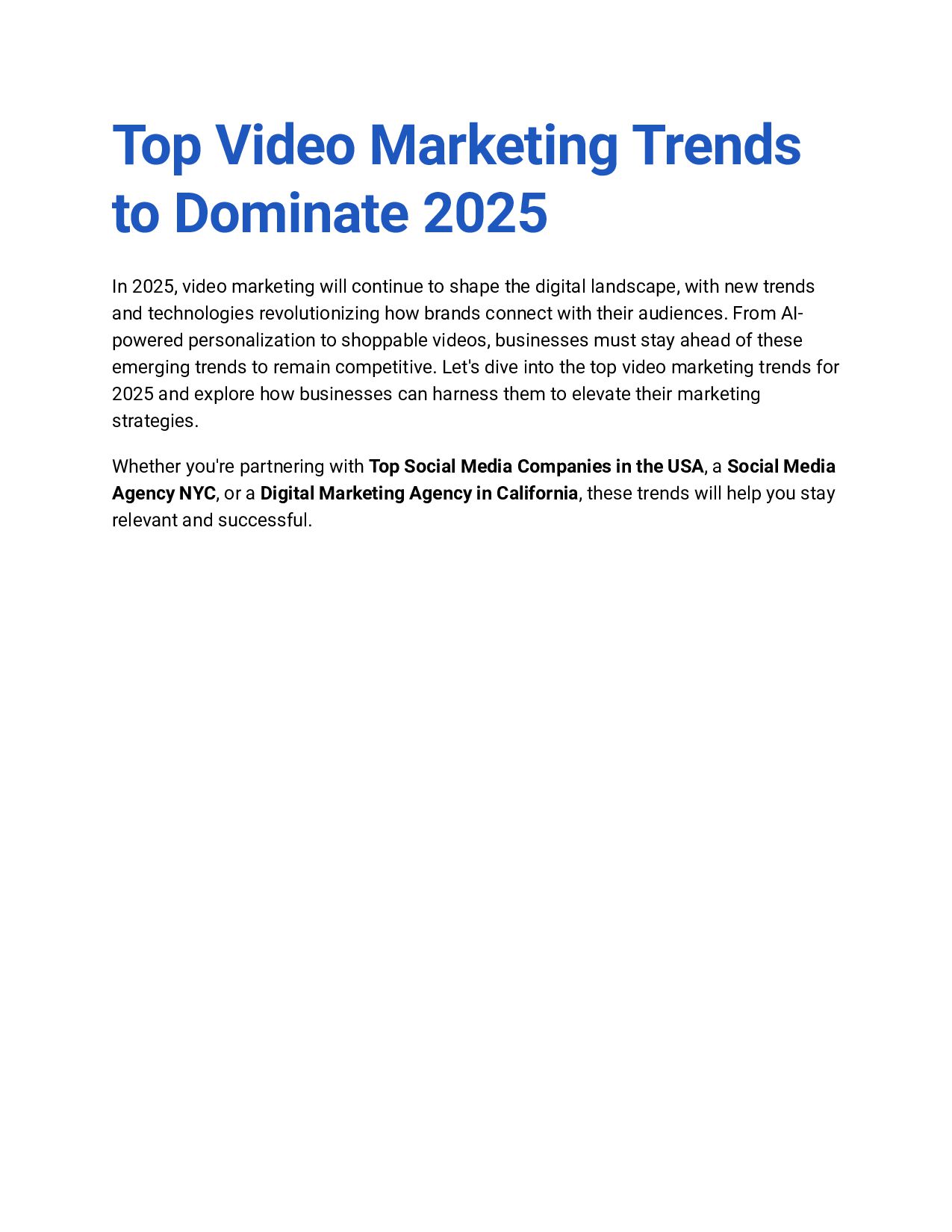 Top Video Marketing Trends to Dominate 2025 Speaker Deck