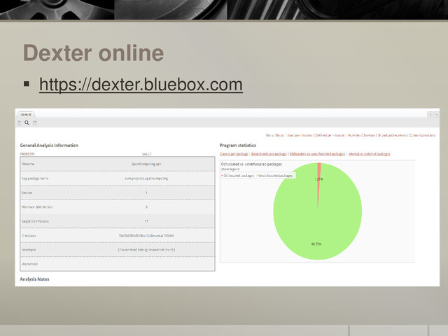 Dexter online
 https://dexter.bluebox.com
