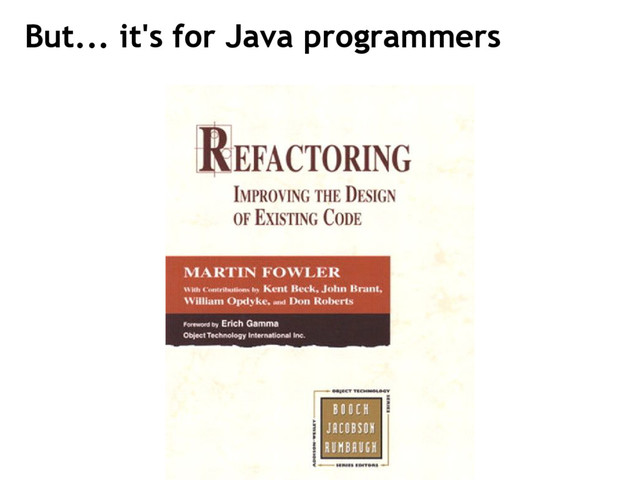 But... it's for Java programmers
