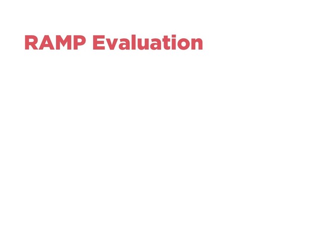 RAMP Evaluation
