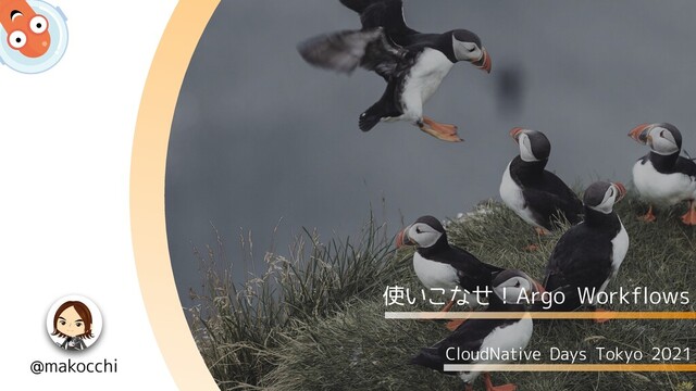 CloudNative Days Tokyo 2021
使いこなせ！Argo Workflows
@makocchi
